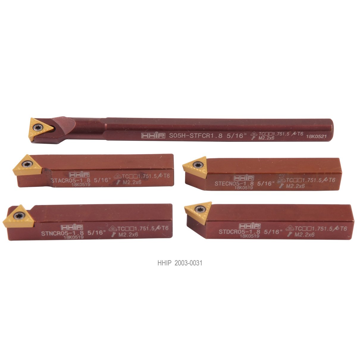 5/16" 5 PIECE INDEXABLE TURNING & BORING TOOL SET (2003-0031) - Image 2