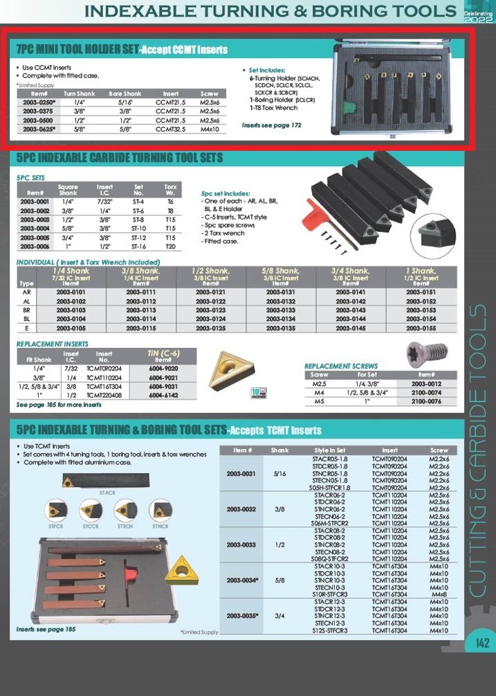 7 PIECE 5/8" MINI SHANK TOOL HOLDER SET (2003-0625) - Image 2