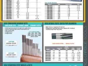 9/16 X 2 X 8" HIGH SPEED STEEL STRAIGHT SHANK CHUCKING REAMER (2006-3036)