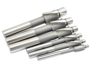 6 PIECE M4-M12 HSS 3 FLUTE STRAIGHT SHANK SOLID PILOT COUNTERBORE SET (2007-0001)