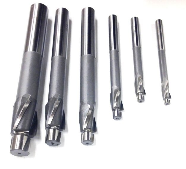 6 PIECE HIGH SPEED STEEL 3 FLUTE SOLID PILOT COUNTERBORE SET (2007-0003) - Image 3