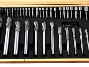 40 PIECE 1/4-1" HSS STRAIGHT-SHANK 3 FLUTE COUNTERBORE SET (2007-0041)