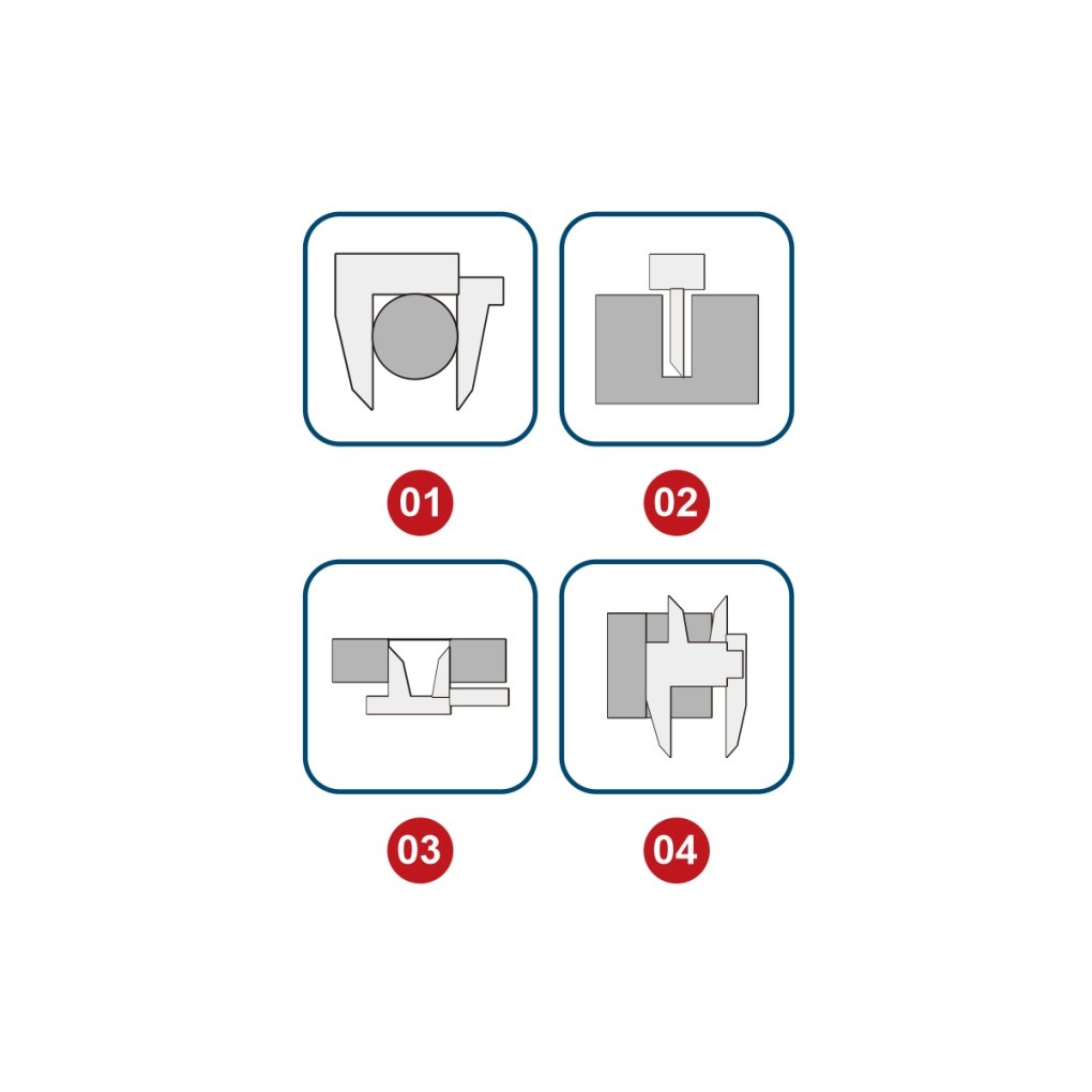 DASQUA 0-200MM/0-8" METAL HOUSING LARGE SCREEN DIGITAL CALIPER (2117-9110) - Image 7