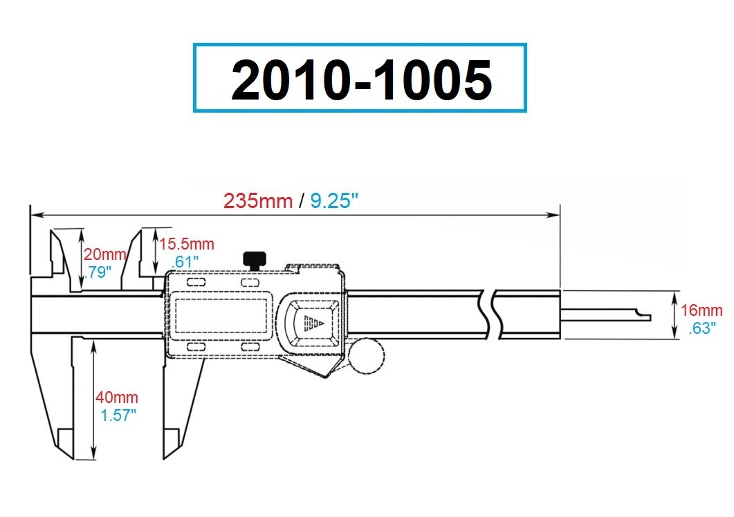 DASQUA 0-150MM/0-6 INCH ABSOLUTE DIGITAL CALIPER (2010-1005) - Image 3