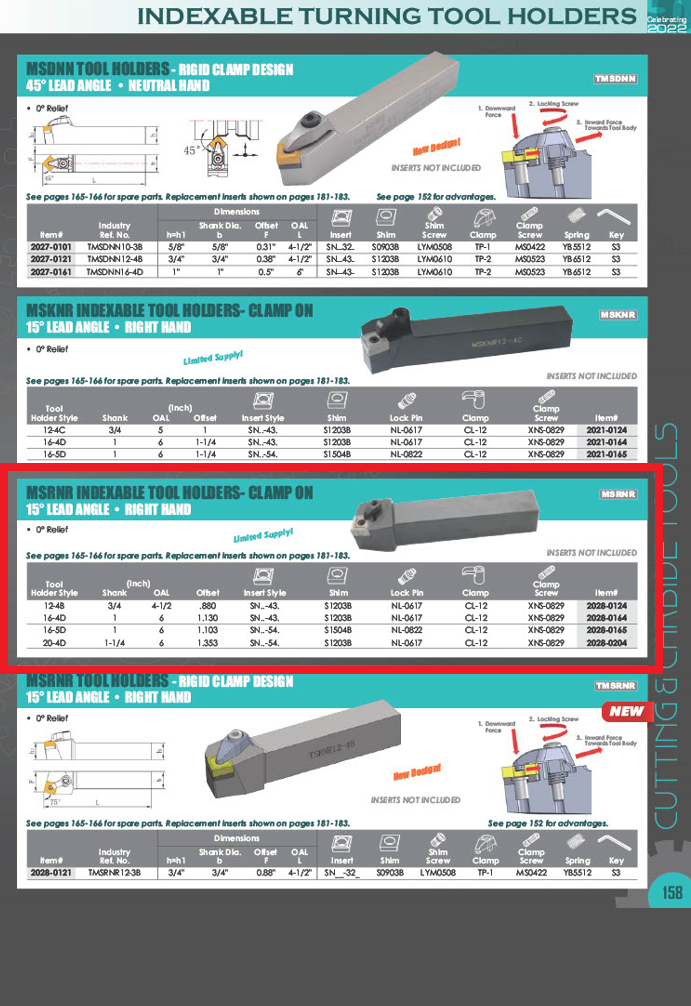 STYLE MSRNR 16-4D TURNING TOOL HOLDER (2028-0164) - Image 2