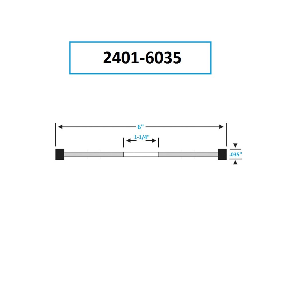 6 X .035 X 1-1/4" D1A1R CUT-OFF DIAMOND WHEEL (2401-6035) - Image 2