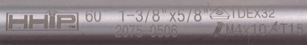 1-3/8 INCH (5/8 SHANK 3-FLT) 60 DEG INDEXABLE DOVETAIL CUTTER (2075-0506) - Image 4