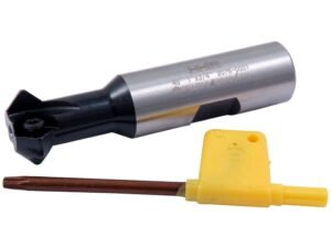 45° Indexable Chamfering End Mill | 1" Cutting Dia x 3/4" Shank | 2-Insert Pocket