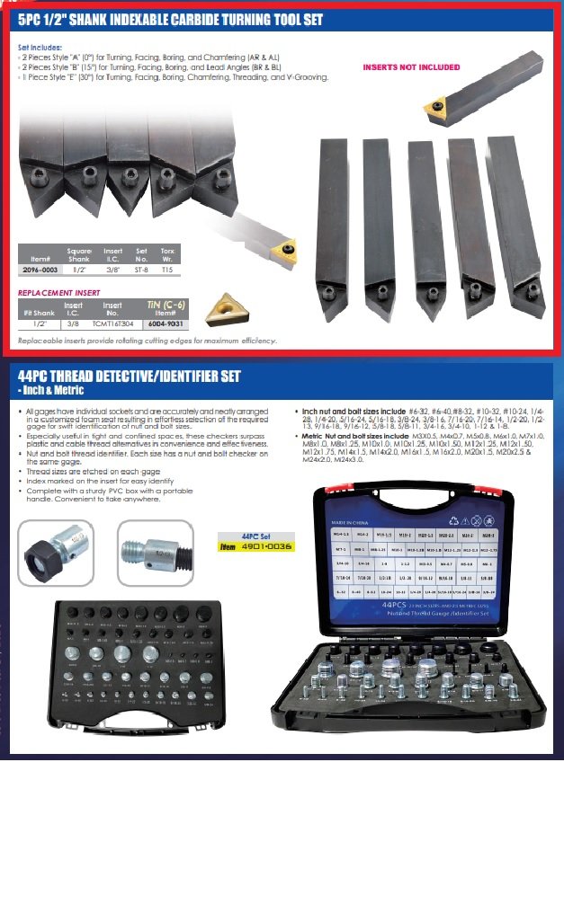 TCMT-32.51 TiN COATED C-6 CARBIDE INSERT (6004-9031) - Image 7