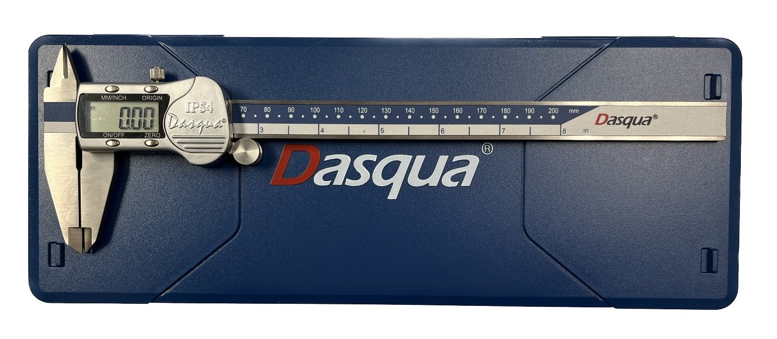 DASQUA 0-200MM/0-8" METAL HOUSING LARGE SCREEN DIGITAL CALIPER (2117-9110) - Image 2