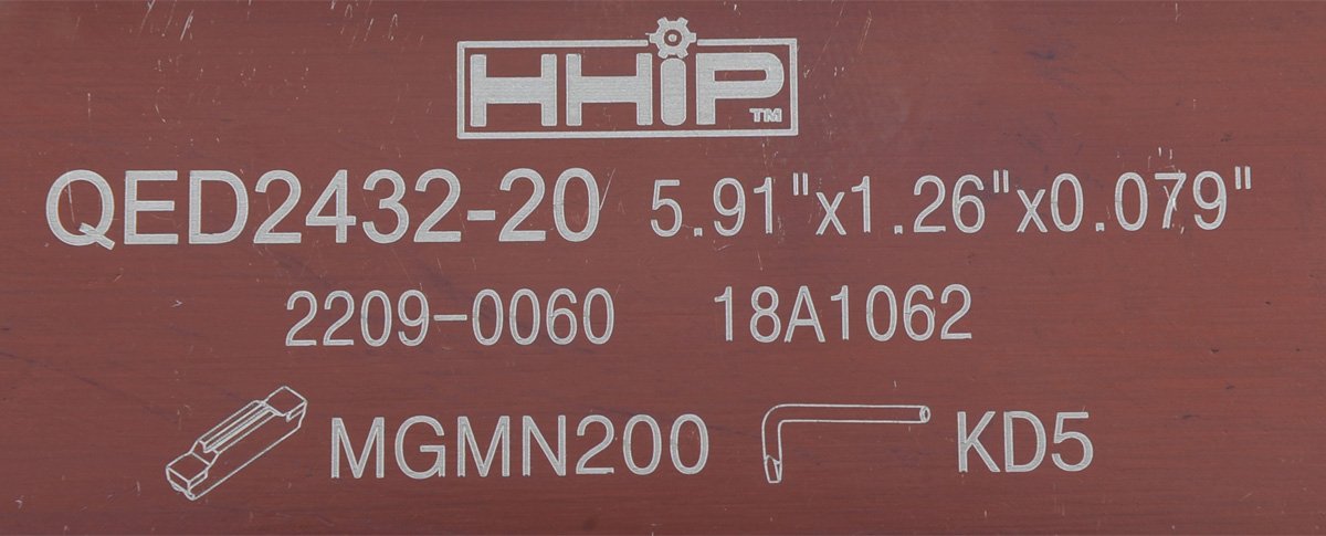 5.91 X 1.26 X 0.079" RIGHT HAND EXTERNAL CUT-OFF & GROOVING BLADE (2209-0060) - Image 3