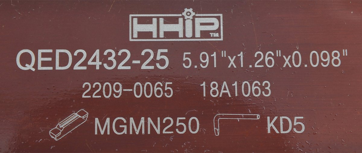 5.91 X 1.26 X 0.098" RIGHT HAND EXTERNAL CUT-OFF & GROOVING BLADE (2209-0065) - Image 3