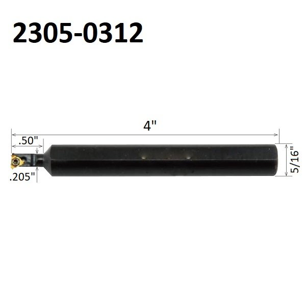 SIR0205H06 5/16" MINI INDEXABLE THREADING TOOL HOLDER KIT (2305-0312) - Image 2