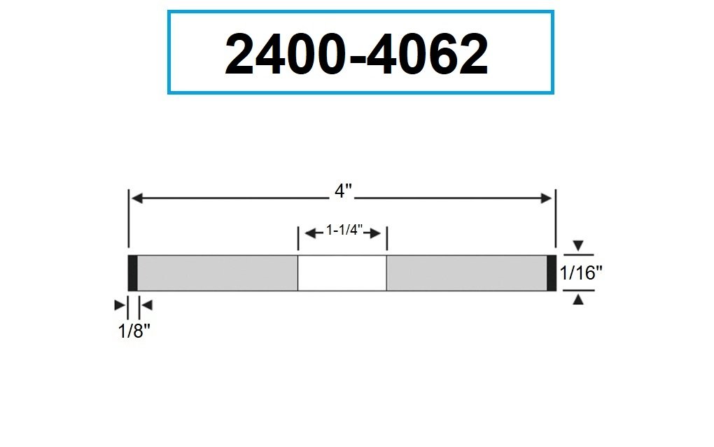 4 X 1/16 X 1-1/4" D1A1 DIAMOND WHEEL (2400-4062) - Image 2