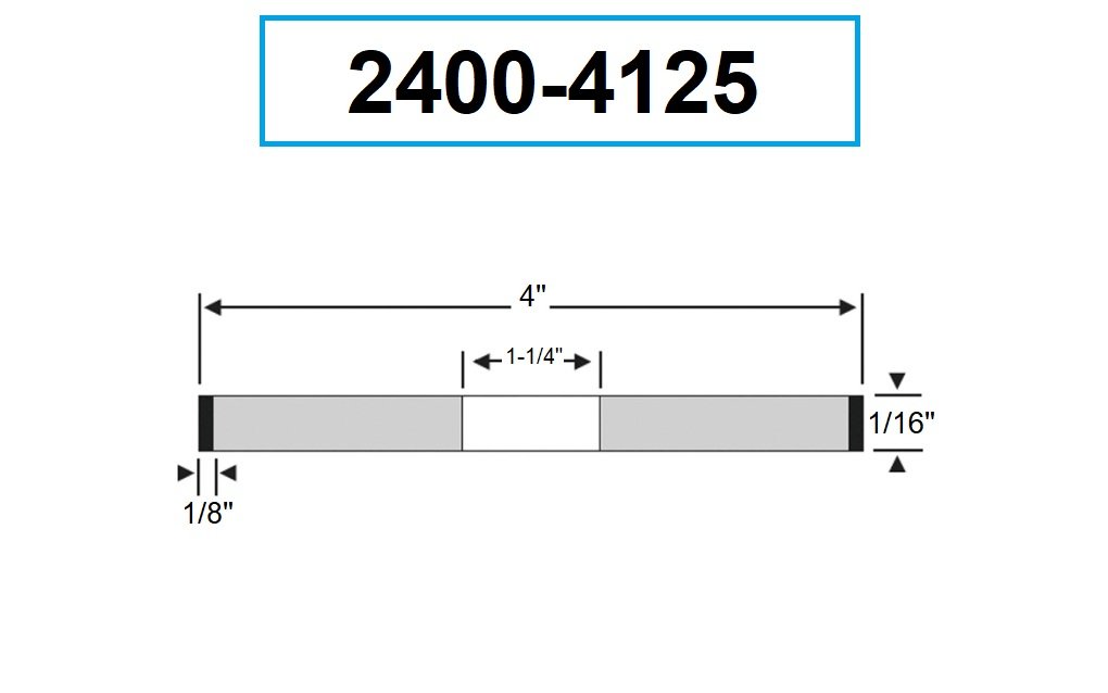 4 X 1/8 X 1-1/4" D1A1 DIAMOND WHEEL (2400-4125) - Image 2