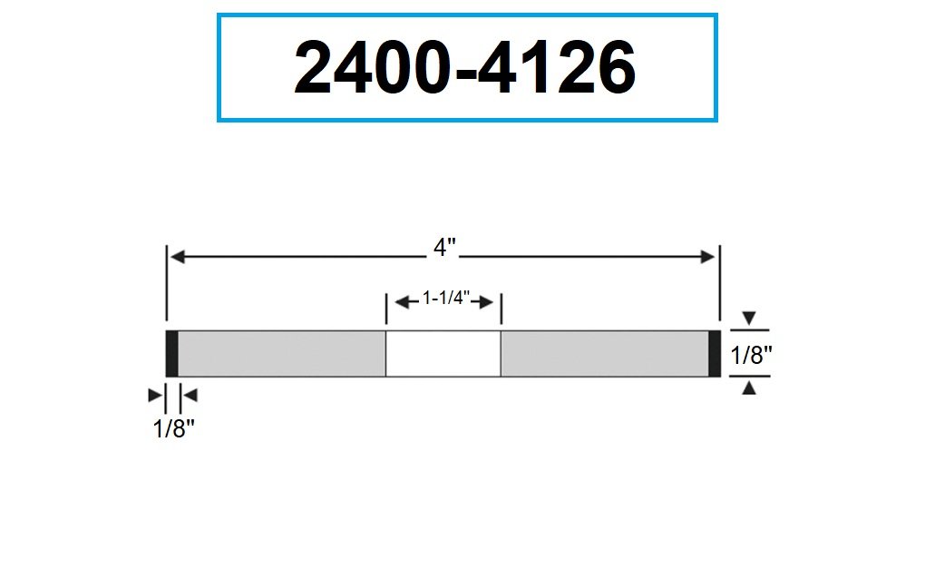 4 X 1/8 X 1-1/4" D1A1 CBN WHEEL (2400-4126) - Image 2
