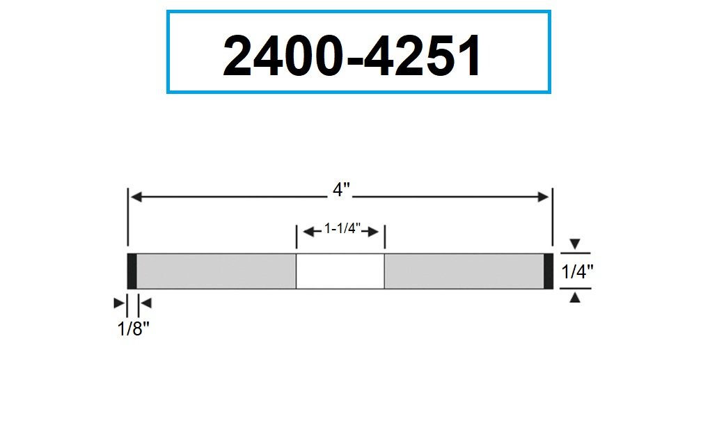 4 X 1/4 X 1-1/4" D1A1 CBN WHEEL (2400-4251) - Image 2