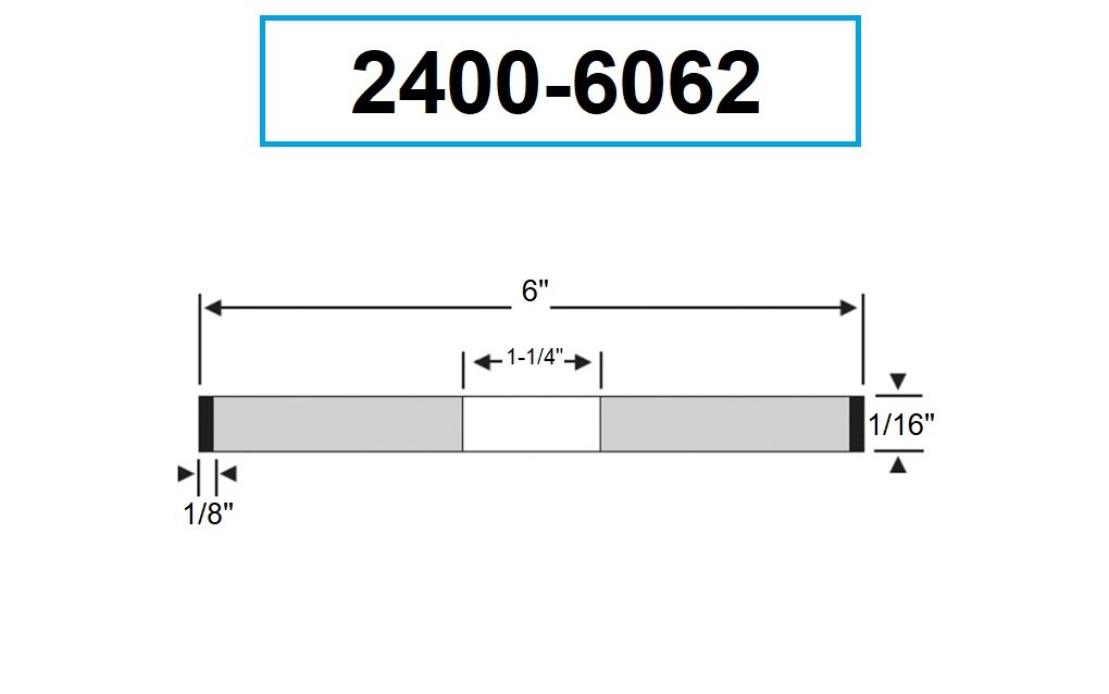 6 X 1/16 X 1-1/4" D1A1 DIAMOND WHEEL (2400-6062) - Image 2