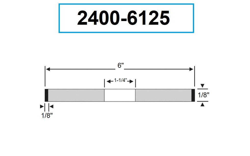 6 X 1/8 X 1-1/4" D1A1 DIAMOND WHEEL (2400-6125) - Image 2