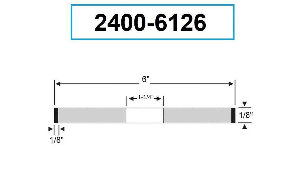 6 X 1/8 X 1-1/4" D1A1 CBN WHEEL (2400-6126) - Image 2