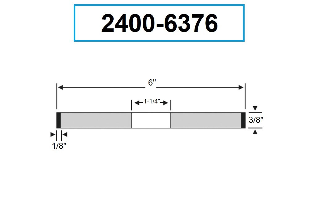 6 X 3/8 X 1-1/4" D1A1 CBN WHEEL (2400-6376) - Image 2