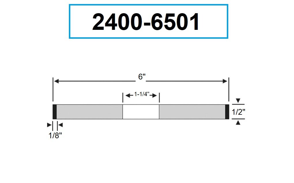 6 X 1/2 X 1-1/4" D1A1 CBN WHEEL (2400-6501) - Image 2