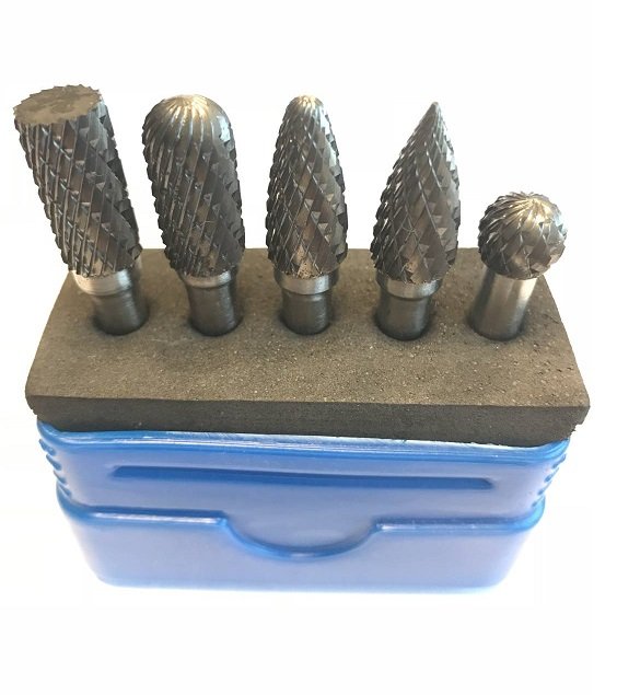 5 PIECE 1/4" SHANK DOUBLE CUT CARBIDE BURR SET (3000-0005)