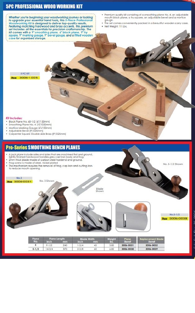 PRO-SERIES NO. 3 SMOOTHING BENCH PLANE (3006-0031) - Image 10