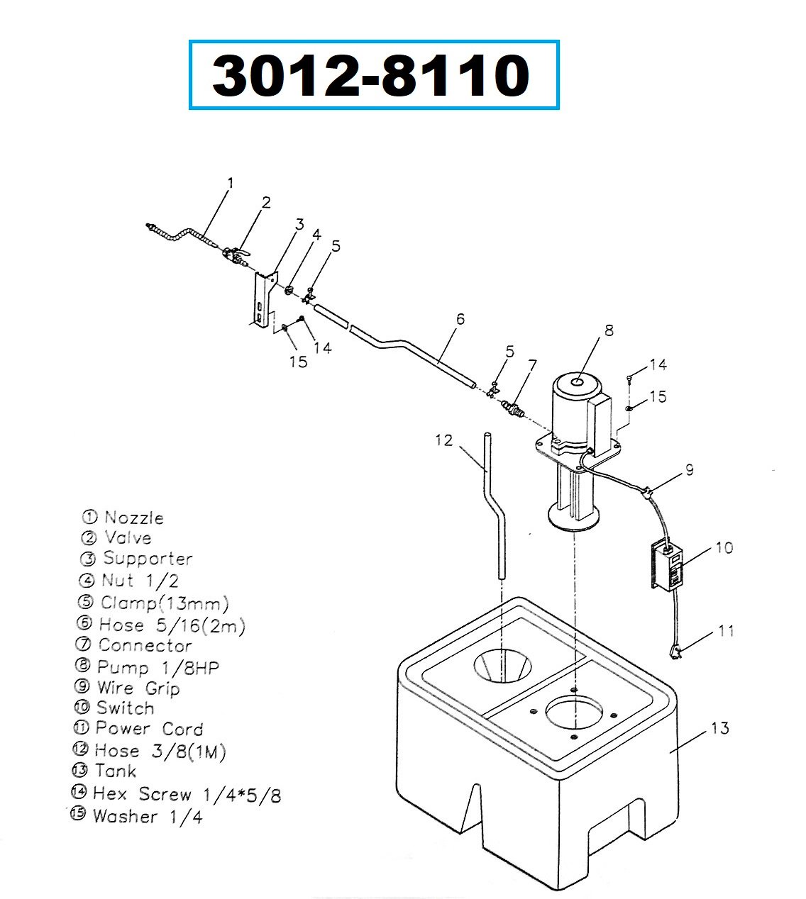 VERTEX 3 GALLON COOLANT PUMP KIT (3012-8110) - Image 3