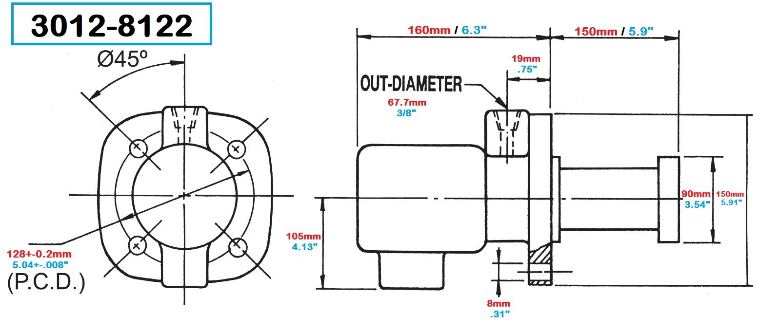 VERTEX 1/8HP DEEP UNDER WATER COOLANT PUMP 110V/1 PHASE (3012-8122) - Image 2