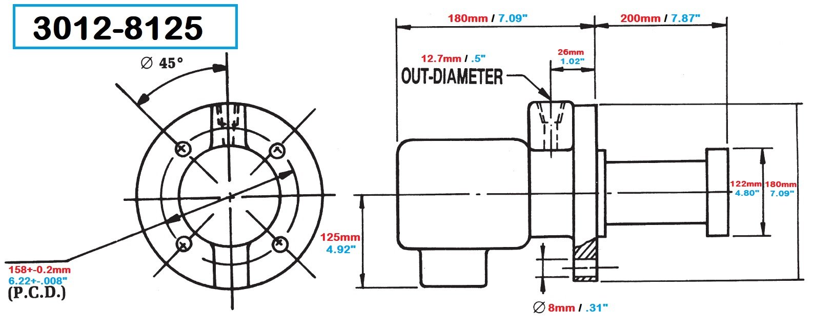 VERTEX 1/4HP DEEP UNDER WATER COOLANT PUMP 110V/1 PHASE (3012-8125) - Image 2