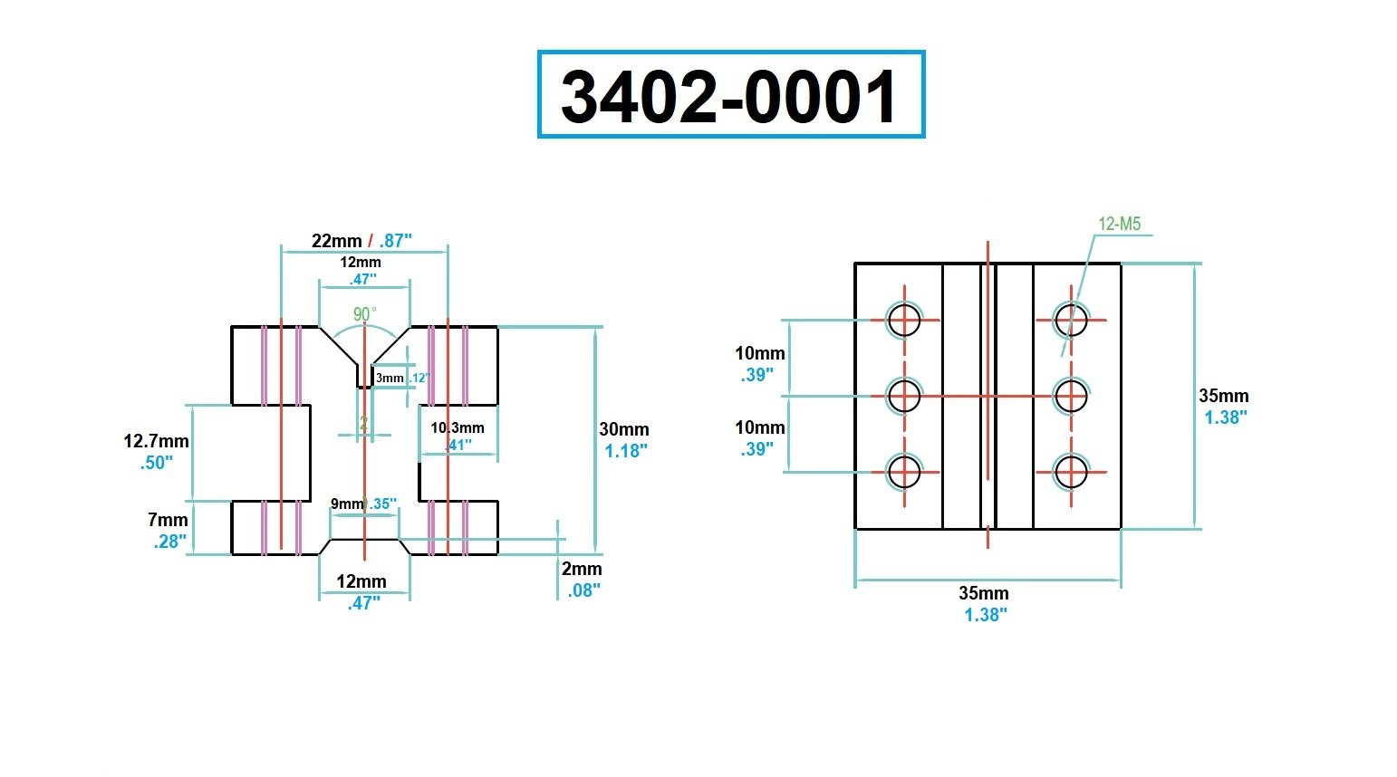 1-3/8 L X 1-3/8 W X 1-3/16 H PRECISION V-BLOCK & CLAMP SET (3402-0001) - Image 7