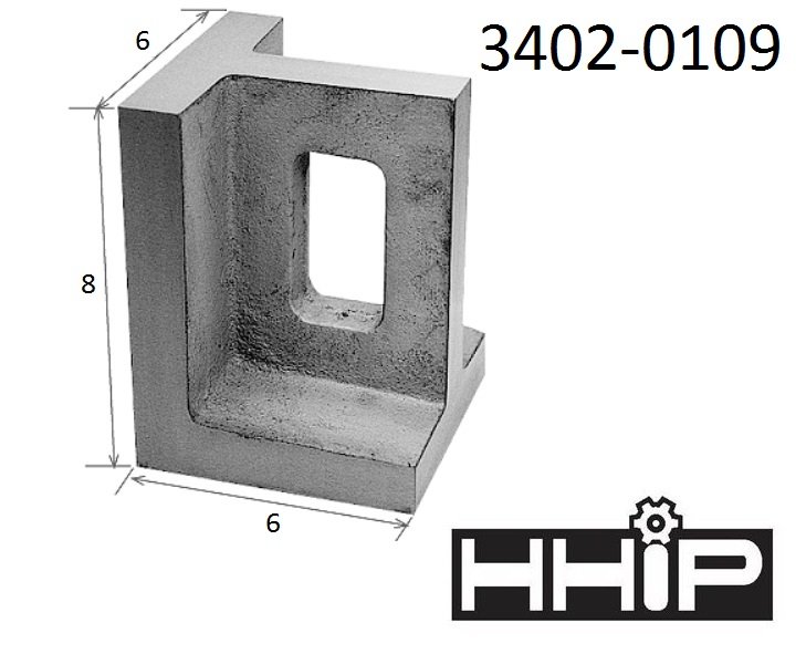 6 X 6 X 8 PRECISION GROUND RIGHT ANGLE PLATE (3402-0109) - Image 2