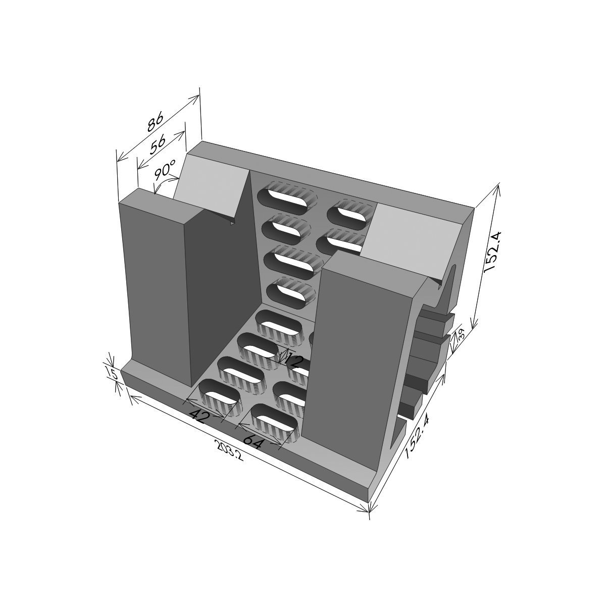 6 X 6 X 8" V ANGLE PLATE (3402-0323) - Image 3