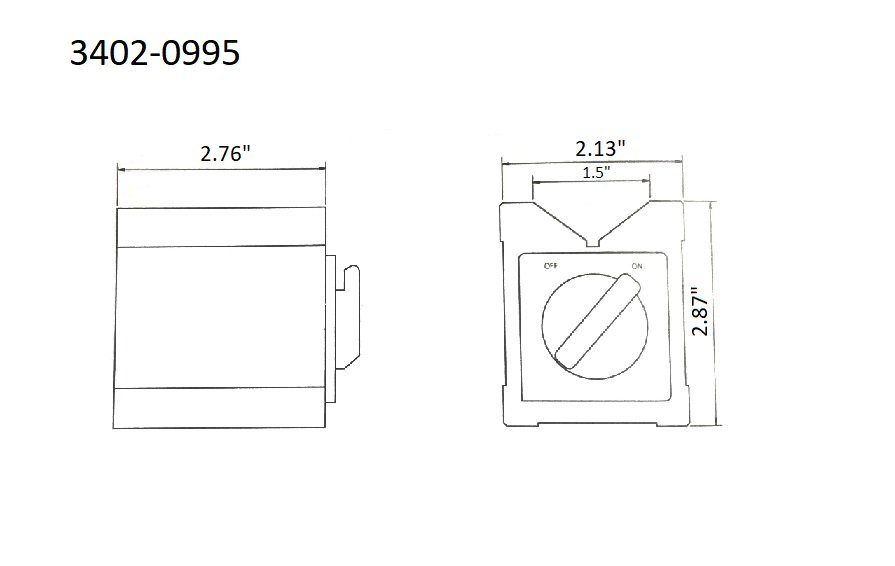 VERTEX 2.87 X 2.13 X 2.76 MAGNETIC V-BLOCK WITH SWITCH (3402-0995) - Image 2