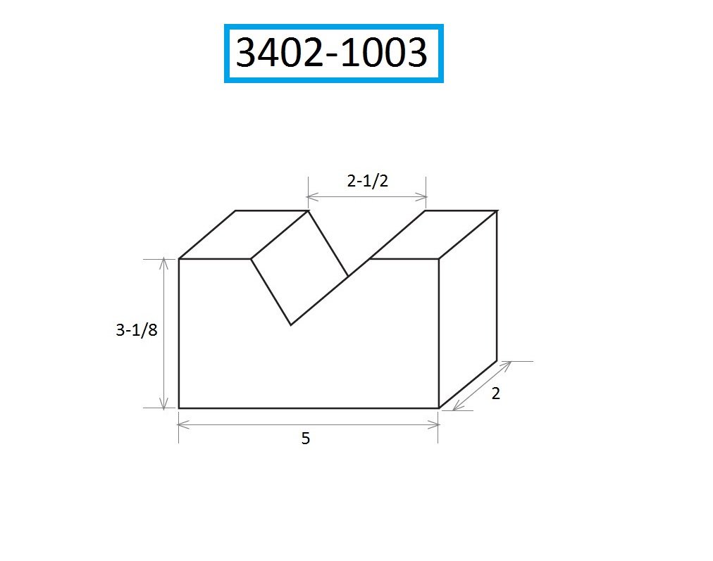 5 X 2-1/2 X 3-1/8" CAST IRON V BLOCK SET (3402-1003) - Image 2
