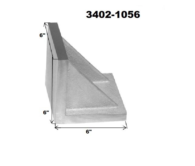 6 X 6 X 6" GROUND ANGLE PLATE WEBBED END (3402-1056) - Image 2