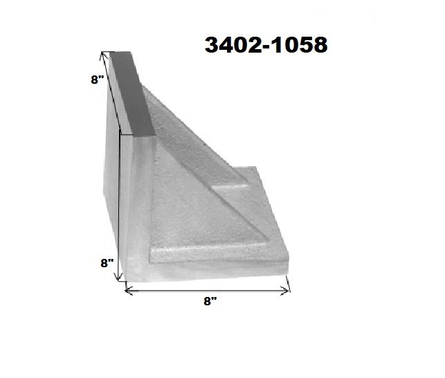 8 X 8 X 8" GROUND ANGLE PLATE WEBBED END (3402-1058) - Image 2