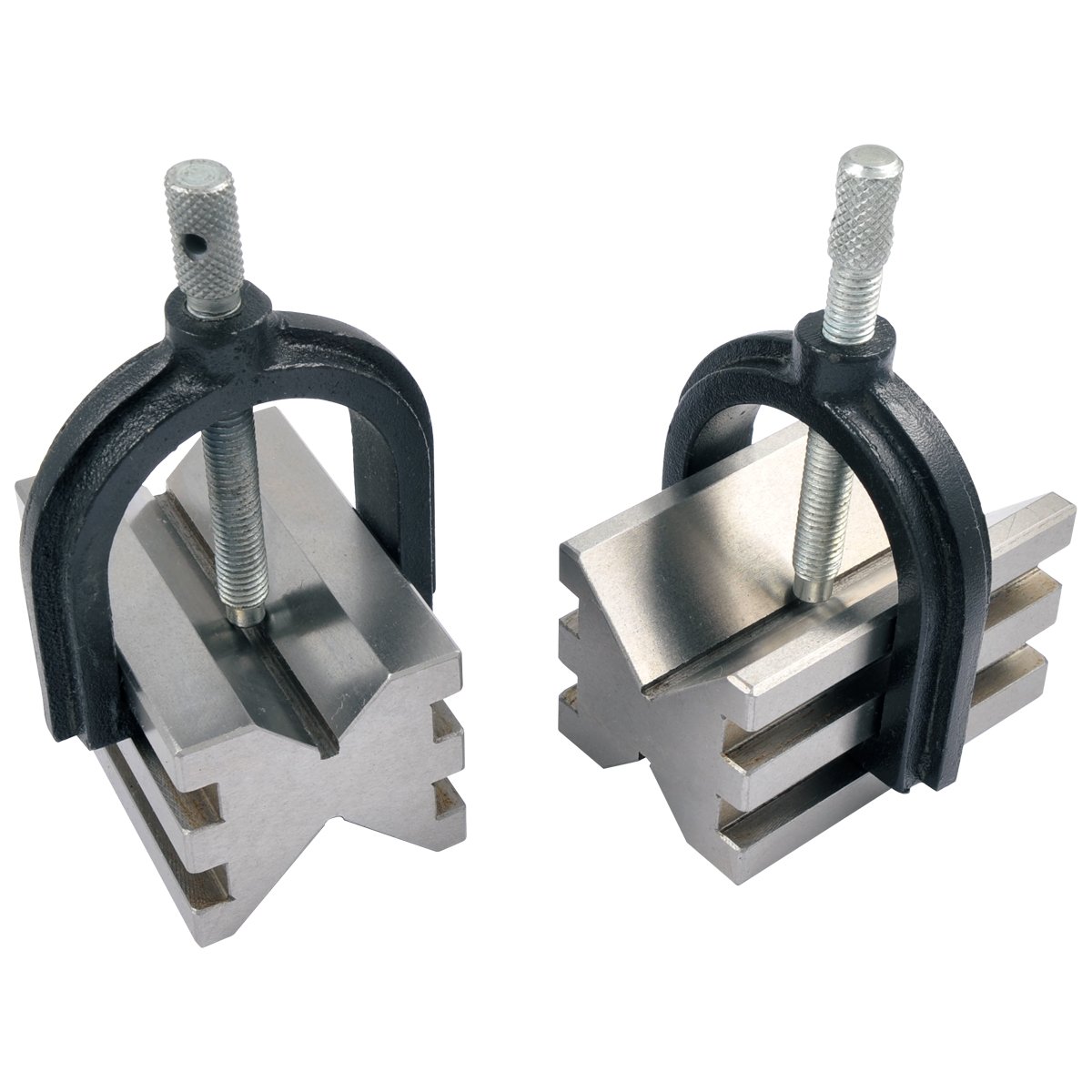 HHIP 2-3/4 X 1-3/4 X 1-5/8 CAST IRON MULTI-USE V-BLOCK & CLAMPS SET (3406-0115)