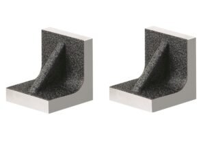 HHIP 2 PIECE 2 X 2 X 2 SOLID CAST IRON ANGLE PLATES MATCHED PAIR (3406-0222)