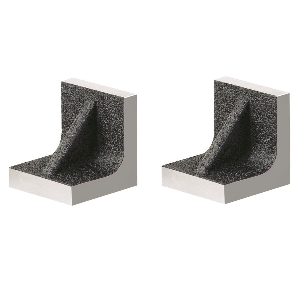 HHIP 2 PIECE 2 X 2 X 2 SOLID CAST IRON ANGLE PLATES MATCHED PAIR (3406-0222)