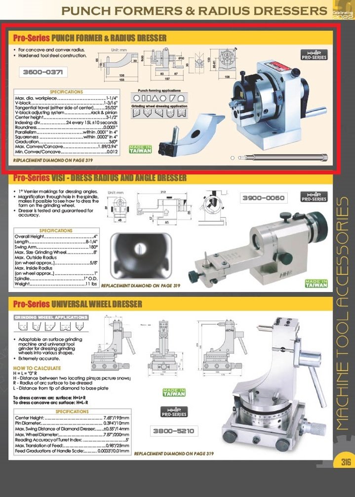 PUNCH FORMER & RADIUS DRESSER - MADE IN TAIWAN (3600-0371) - Image 6