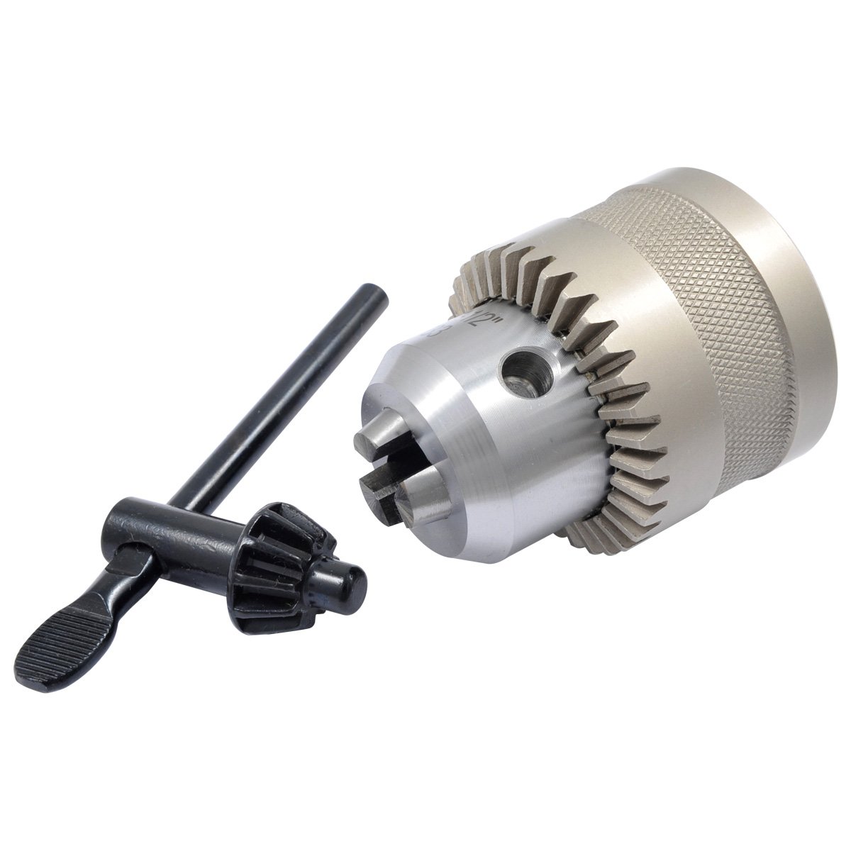 1/32-1/2" JT6 CHROME-PLATED DRILL CHUCK WITH KEY (3700-1103)