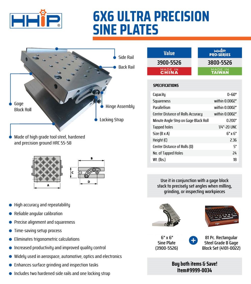 6 X 6" PRECISION SINE PLATE (3900-5526) - Image 11
