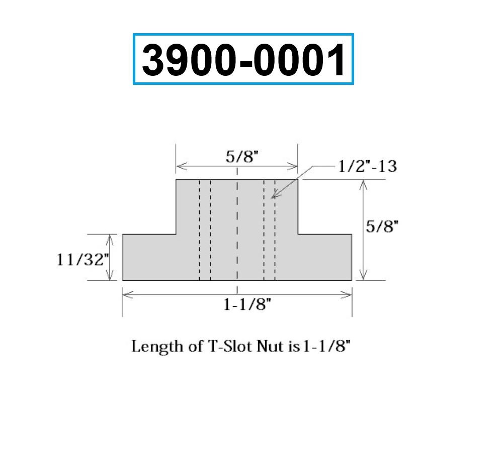 58 PIECE CLAMPING KIT 5/8" T-SLOT WITH 1/2-13 STUDS (3900-0001) - Image 9