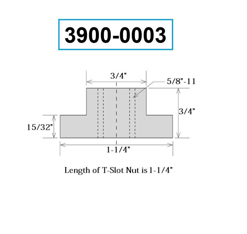 58 PIECE CLAMPING KIT 3/4" T-SLOT WITH 5/8-11 STUDS (3900-0003) - Image 9