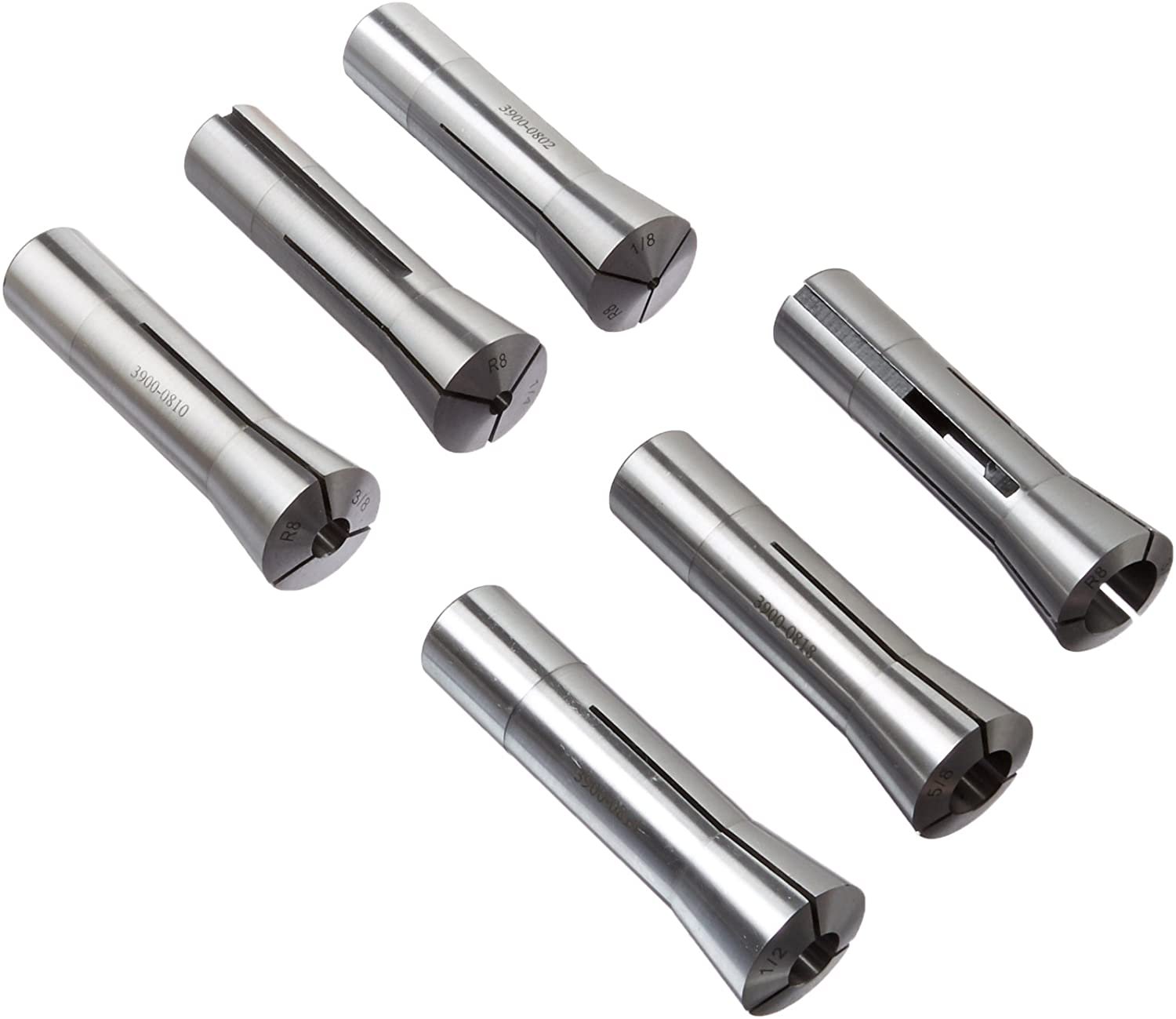 1/8-3/4" BY 8THS 6 PIECE R8 COLLET SET (3900-0006) - Image 4