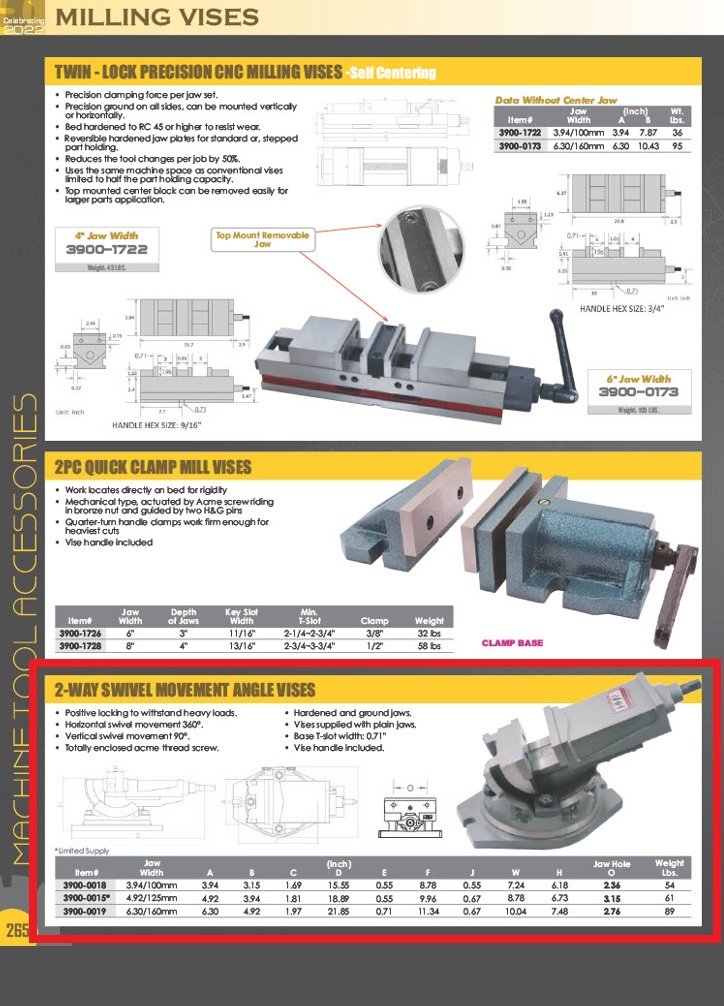 6" ANGLE VISE WITH 2-WAY SWIVEL MOVEMENT (3900-0019) - Image 3