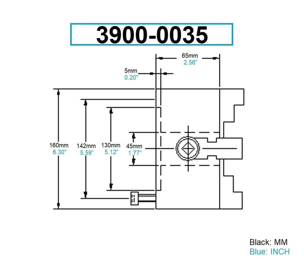 6" 3-JAW PLAIN BACK LATHE CHUCK (3900-0035) - Image 4