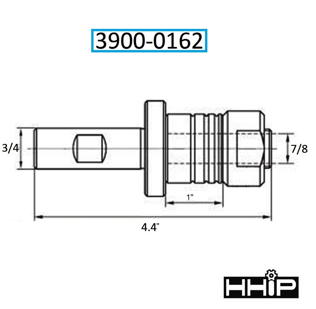 7/8 ARBOR X 3/4" STRAIGHT SHANK STUB MILL ARBOR (3900-0162) - Image 2